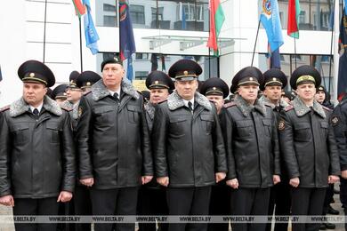 Открытие нового здания ГУВД Мингорисполкома. 4 марта 2025 года. Фото: БЕЛТА Открытие нового здания ГУВД Мингорисполкома. 4 марта 2025 года. Фото: БЕЛТА
