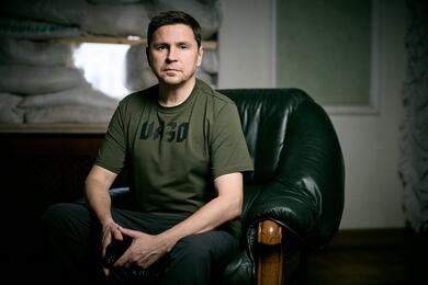 Советник главы офиса президента Украины Владимира Зеленского, Михаил Подоляк, Киев, Украина, 26 сентября 2023 года. Фото: офис президента Украины